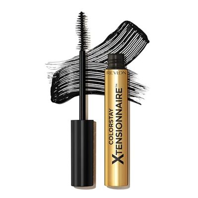 Revlon ColorStay Xtensionnaire Mascara Allungante, Mascara + Siero Ciglia, Con Scovolino Affusolato per Ciglia 2X Più Lunghe, Infuso con Pro Vitamina B5, Durata fino a 24 Ore, 201 Blackest Black