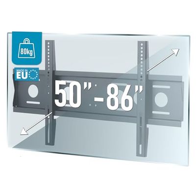 EDBAK TWB1c - Supporto universale da parete per TV Plasma LCD da 37" a 60", fissaggio nero verniciato a polvere