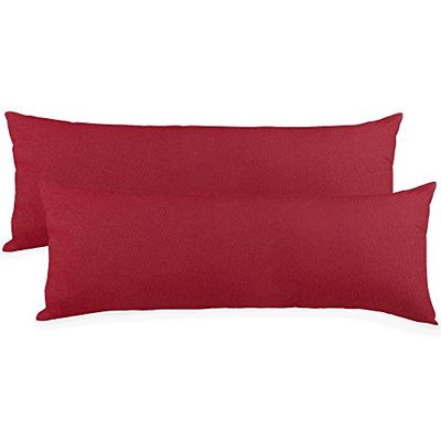aqua-textil Classic Line Federa Set da 2 Cerniera Cotone 40 x 145 cm Bordeaux