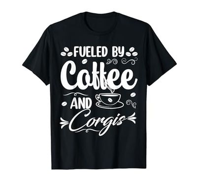 Fueled By Coffee And Corgis Camiseta