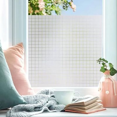 Ambiance Sticker Rulle ockult självhäftande rutor för fönster - elektrostatisk bländning ockult anti-UV-fönsterfilm - H45 cm x L6 m