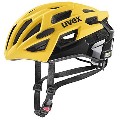 uvex race 7 - veilige performance-helm voor dames en heren - individueel passysteem - geoptimaliseerde ventilatie - sunbee-black matt - 56-61 cm