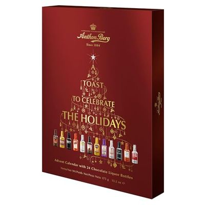 Anthon Berg - Chocolate Liqueurs - Advent Calendar with Famous Liqueur Brands - 24 bottles 375g - With a Delicious Liquid Filling