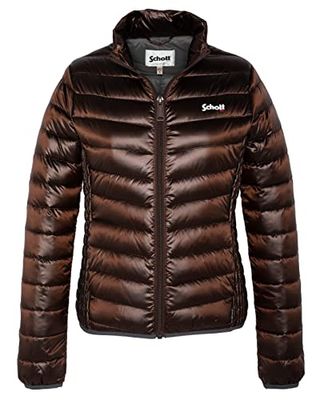 Schott NYC BAKERSHW Legere Dunjacka dam garnie fjäder Schott, choklad, XS vuxen