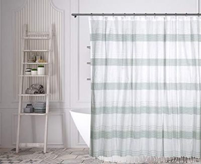 Home Maison Tenda da Doccia, Bianco e Grigio, 72x72