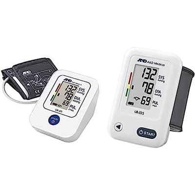 A&D Medical Tensiómetro de Brazo Digital, Medición Precisa de la Presión Arterial y el Pulso, Validado Clinicamente – UA611 + A&D Medical UB-525 - Tensiómetro para Muñeca, Blanco