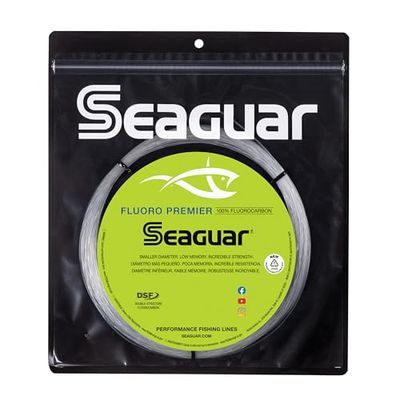 Seaguar Fluouro Premier Líder de fluorocarbono, Unisex Adulto, Transparente, 200-Pounds