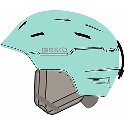 Briko Crystal 2.0, Casco da Sci/Neve Donna, Matt Sea Blue, 53-55 cm