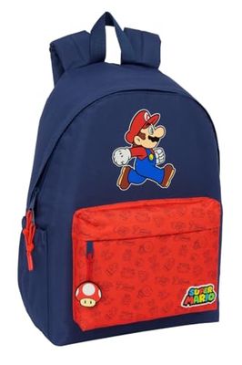 SUPER MARIO TRICK - Mochila para Portátil 14.1", Ideal para Jóvenes de Diferentes Edades, Cómoda y Versátil, Calidad y Resistencia, 31x13x43 cm