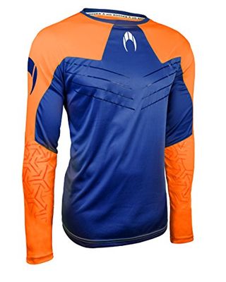 Ho soccer Ikarus Maglietta da Portiere a Maniche Lunghe Senza Imbottitura, Unisex Adulto, Unisex Adulto, 050.5052.07_XXL, Arancione/Blu, XXL