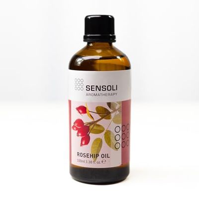 Sensoli Rosehip Oil 100ml - Pure, Natural, Vegan and Cruelty Free – Nourishing and Rejuvenating Moisturising Oil