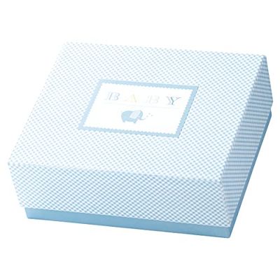 Rössler Papier 13431930200 - Scatola regalo Baby Boy, azzurra, rettangolare 240 x 200 x 90 mm, nascita e battesimo, 1 pezzo