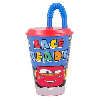 Stor Disney Cars Reusable Children's Cup with Lid and Straw 430 ml