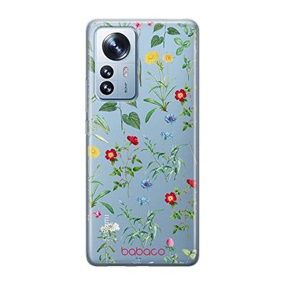 ERT GROUP mobiel telefoonhoesje voor Xiaomi 12 / 12X origineel en officieel erkend Babaco patroon Flowers 042 optimaal aangepast aan de vorm van de mobiele telefoon, gedeeltelijk bedrukt