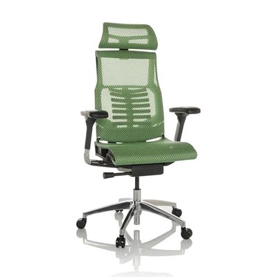 hjh OFFICE professionele bureaustoel POFIT GEN2 mesh ergonomische draaistoel met flexibele lendensteun, groen, 652286