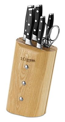 3 CLAVELES JUEGO 5C+1T 3C 01637, Tela, Madera, 5 Cuchillos Ash Toledo + 1 Tijera Star