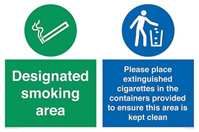 Designated smoking area Please place extinguished cigarettes in the containers provided to ensure...