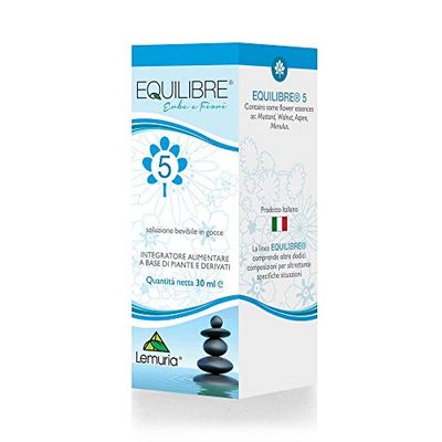 Lemuria - EQUILIBRE 5 - Utile per attenuare sensazioni di Paura - Integratore Alimentare a base di Piante e Derivati - 30ml
