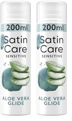 Gillette Satin Care Sensitive Skin Women's Shaving Gel, 200 ml (Pack of 2)