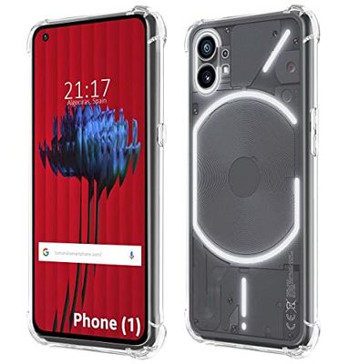Tumundosmartphone Custodia in silicone antiurto trasparente per Nothing Phone 1