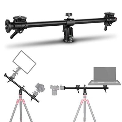 NEEWER 76 cm Treppiede orizzontale asse centrale con 3/8" viti, lega di alluminio girevole a 360° verticale regolabile estensione braccio treppiede per macchina fotografica macro fotografia aerea
