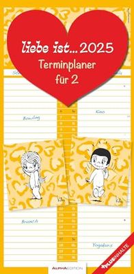 Love ist... Agenda 2 2025 – Timer familiare – Agenda per coppie, calendario familiare, 22 x 45 cm