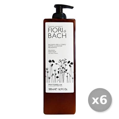 Phytorelax Set 6 Fiori Bach Balsamo sotto Doccia 500 Ml. Cura del Corpo, Multicolore, Unica