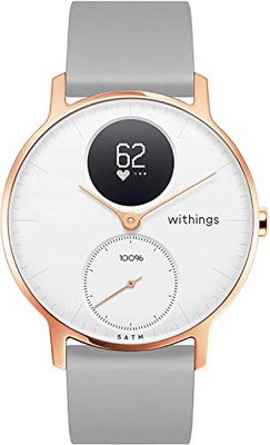 Withings Steel HR – hybridsmartklocka – aktivitetsmätare med ansluten GPS, pulsmätare, sömnskärm, smarta aviseringar, vattentålig med 25-dagars batteritid