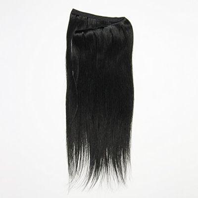 I&K 18” Onepiece QuickFit 100% Human Hair Extensions 1-Jet Black 18 inches