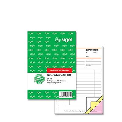 Sigel Formulare – Contenuto scheine de A6 3x 1 pezzo