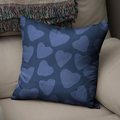 BonaMaison Fundas para Cojínes, Azul Funda de Almohada Silla Oficina Cama Decorativa Moderna Decoración del Hogar Habitación, 43x43 Cm - Diseñado y Fabricado en Turquía