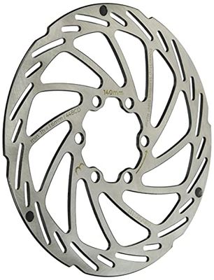 BBB Disco del freno per bicicletta con 6 bulloni in acciaio inox con indicatore di usura per bici da strada, mountain bike, mountain bike, 220 mm, PowerStop BBS-115, argento