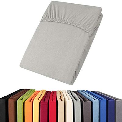 aqua-textil Viana Drap-Housse surmatelas revêtement lit sommier tapissier Coton 90x200-100x200 cm Gris