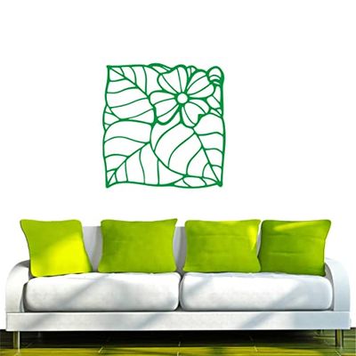 INDIGOS 4051095505440 Senderismo – Adhesivo E175 Hübsches Flores/Flores, Vinilo, Verde, 96 x 94 x 1 cm