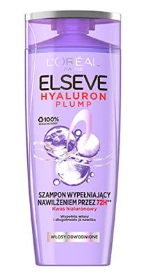 L'Oréal Paris Elvital Hydra Hyaluronic Moisturising Shampoo for Shiny Hair, Hyaluronic Shampoo for a Moisture Boost, Shine & Protection, Long-Lasting Moisture and Care, 300 ml
