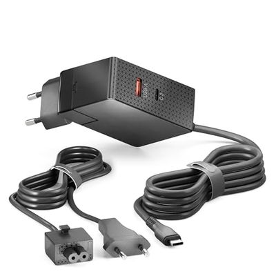 Vuelogic USB-C Power Supply 100 W, GAN Technology, Fast Charger PD, Multiport Adapter, Charger for Laptop and Mobile Devices, Black