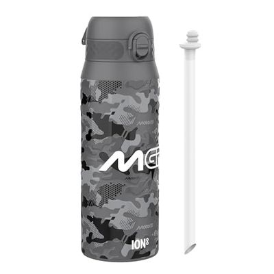 MotoGP Camuflaje Botella Térmica 750ml (24oz) a Prueba de Fugas, Fácil de Abrir, Cerradura Segura, Asa de Transporte, Aptas para Lavavajillas, Acero Inoxidable, Ideal para Deportes