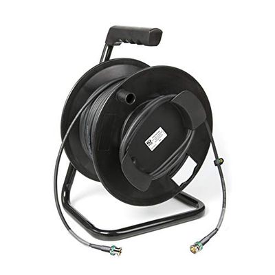 Emelec VíasCom R-SDI-3007N/070-70 m videokabel 4K-UHD 12G-SDI (1.0/4.6/7.0) gemonteerd op kabelgoot met BNC 4K-UHD - enkele rij geleider - zwart - flexibel PVC
