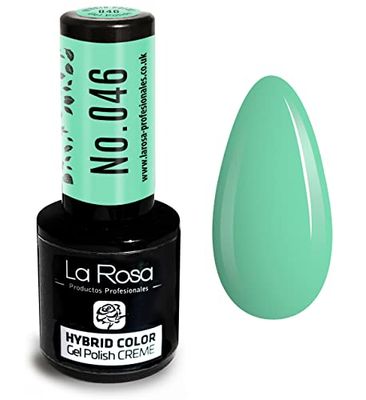 LaRosa CREME Vernis à Ongles Gel Semi-Permanent - Couleur MENTHE – Haute Pigmentation, Brillance Longue Durée – Manucure DIY ou Professionnelle – 9 ml