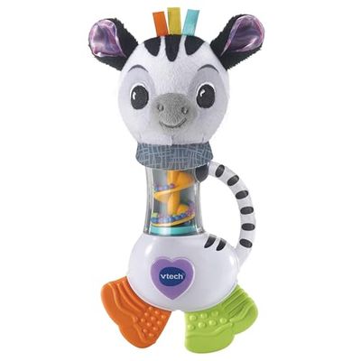 VTech-Baby Sonajero Cebra para bebés +3 meses, Adorable sonajero diseñado para estimular sonidos y motricidad, Primeras etapas desarrollo, Versión ESP