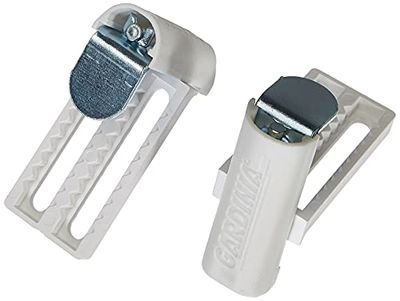 GARDINIA Soporte universal, 2 piezas, Incl. llave Allen, Montaje sin atornillar ni taladrar, Blanco, Metal/plástico, Rango de ajuste 6-26 mm