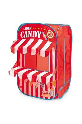 Mondo Toys - Candy Shop speeltent/snoepwinkel - speelhuis voor binnen en buiten voor meisjes en kinderen - draagbaar cadeau voor kinderen - rood/wit - 28338