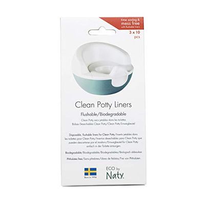 Eco by Naty Clean Potty Flushable Bags, 10 x 30-Piece