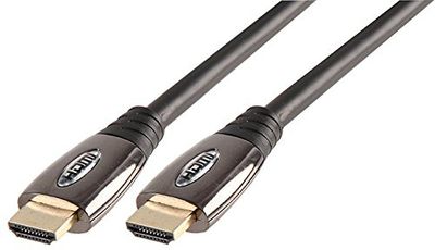 Pro Signal PSG03837 High Speed 4K UHD HDMI Lood met Ethernet, Chrome Connectors, Verguld, 3m, Zwart