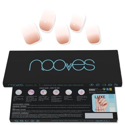 NOOVES - Lot de 20 feuilles de gel pour ongles - Dégradé - Dégradé - Dégradé de gel semi-durci Premium, gel Nail Stickers, autocollants en gel, comprend 1 lime à ongles et 1 bâtonnet d'orange,