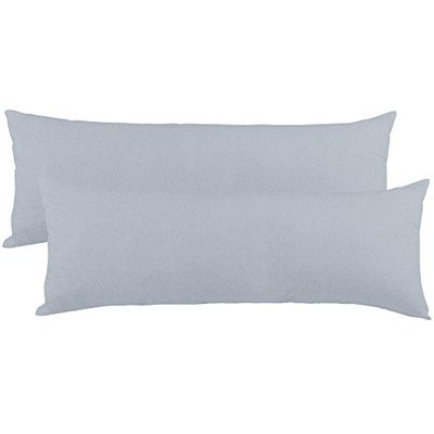 aqua-textil Classic Line Federa Set da 2 Cerniera Cotone 40 x 145 cm Grigio Argento
