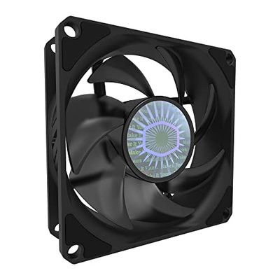 Cooler Master SickleFlow 80 Case Fan - 80mm, Verbeterde Air Balance Blades, 30 CFM, 2.75 mmH2O, 6 tot 25 dBA, 4-Pins PWM - Zwart Zonder LED