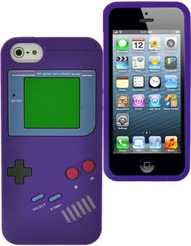 Beschermhoes voor iPhone 5, Game Boy, Paars