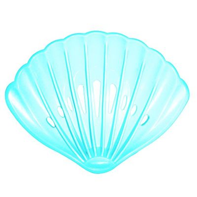 MSV Porte Savon PVC Coquillage Bleu Clair