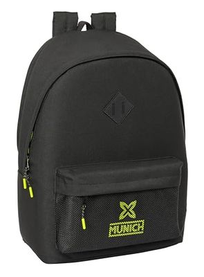 Safta MUNICH BEAT – Backpack for Laptop 15.6 Inch and USB, Ideal for Young People of Different Ages, Recycled Fabric, Comfortable and Versatile, Quality and Resistance, 31 x 18 x 44 cm, Black,